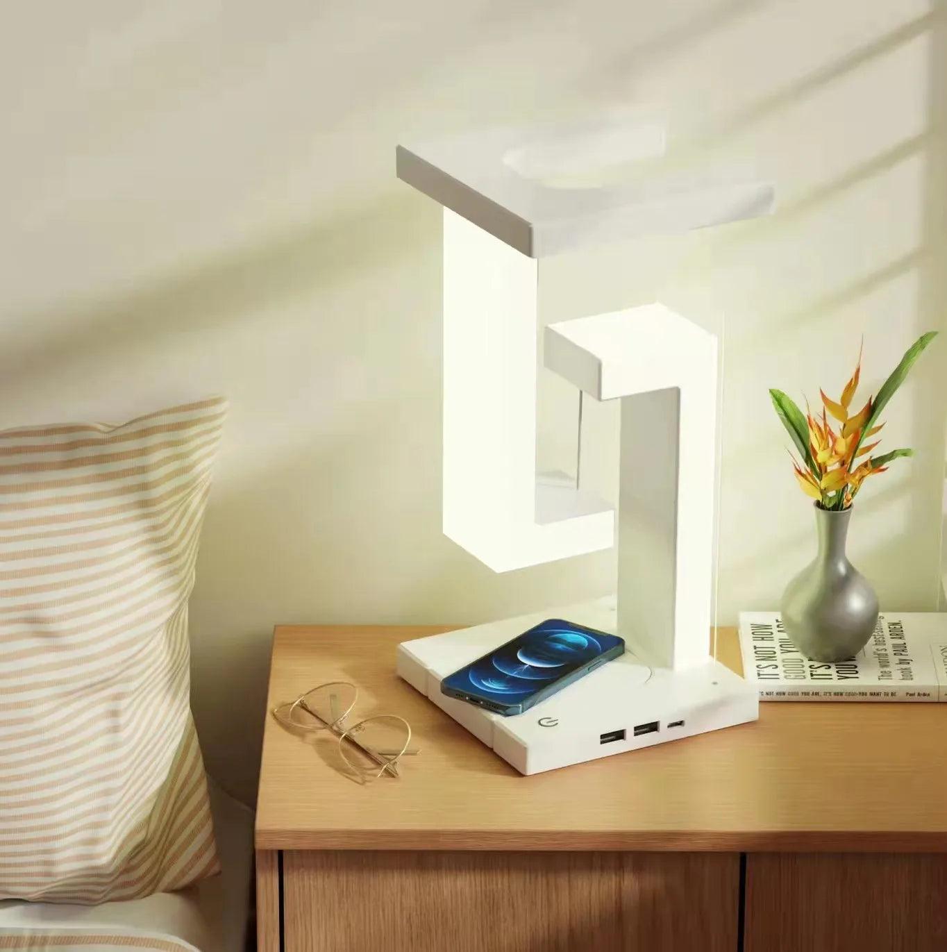 Levitating Wireless Charging Table Lamp Balance - Ramkos Cozy Lights