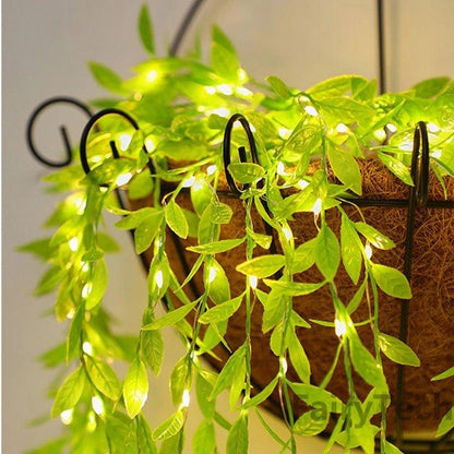 Artificial Leaf Willow Vines Lights String - Ramkos Cozy Lights