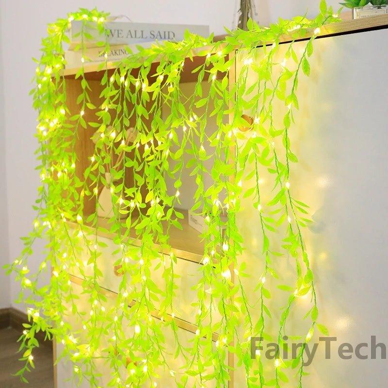 Artificial Leaf Willow Vines Lights String - Ramkos Cozy Lights