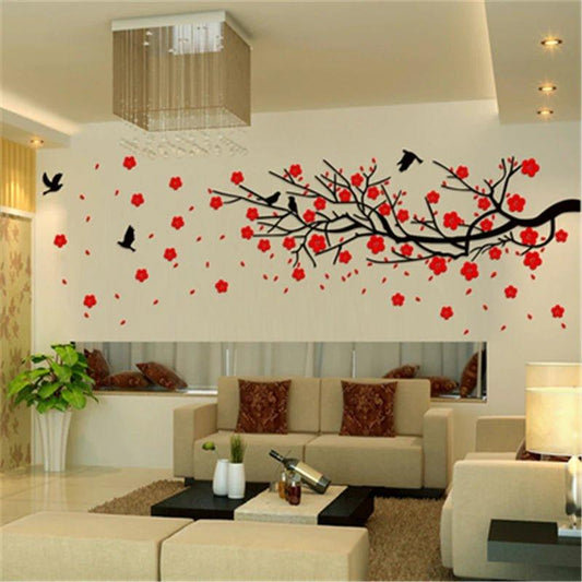 Chinese Plum Tree Crystal Acrylic Stickers - Ramkos Cozy Lights