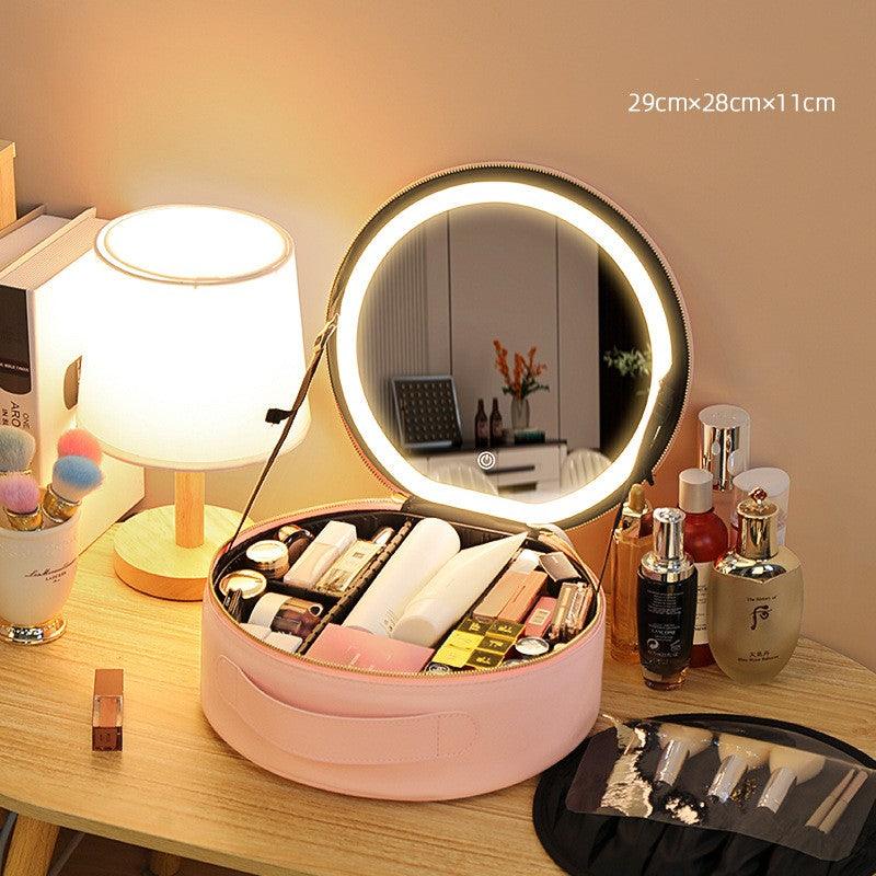 Round Smart LED Makeup Bag - Ramkos Cozy Lights