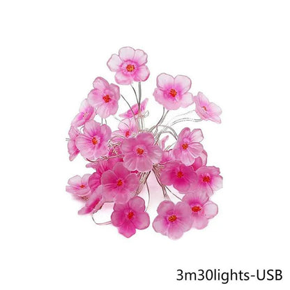 Pink Cherry Blossom String Lights - Ramkos Cozy Lights