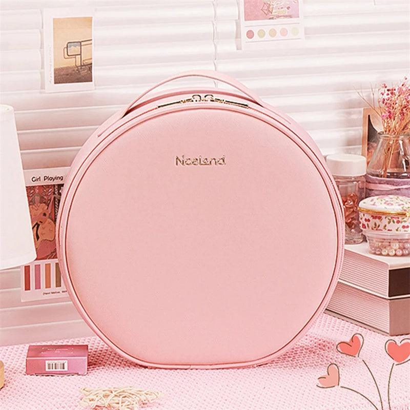 Round Smart LED Makeup Bag - Ramkos Cozy Lights