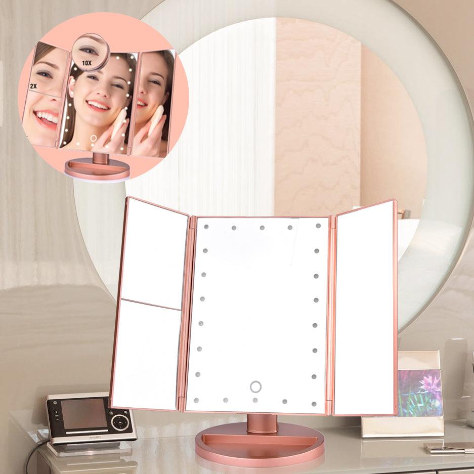 LED Magnifying Cosmetic Makeup Mirror - Ramkos Cozy Lights