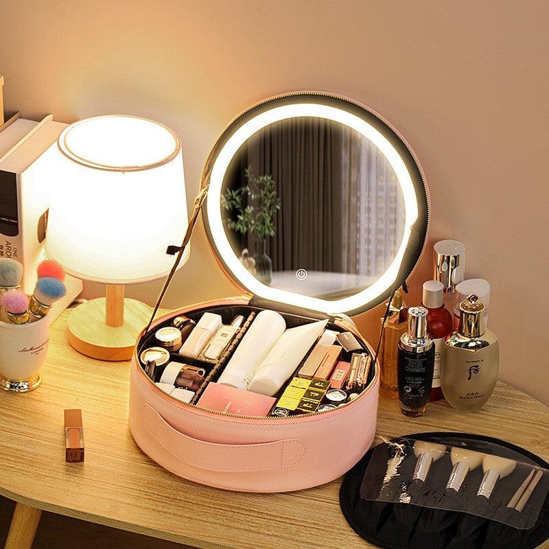 Round Smart LED Makeup Bag - Ramkos Cozy Lights