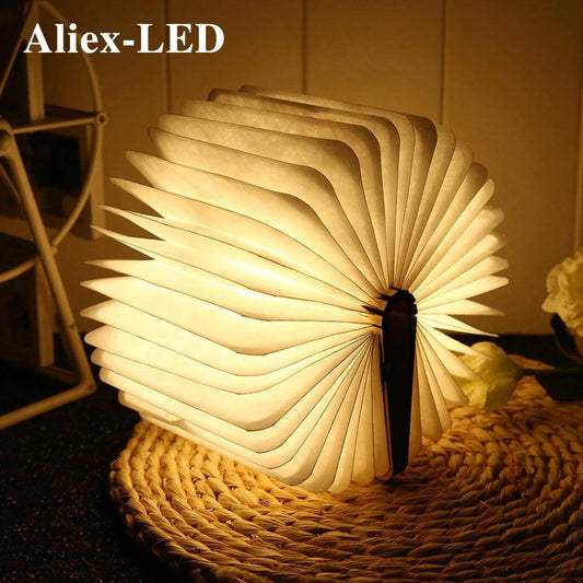 Wooden LED Book Night Lamp - Ramkos Cozy Lights