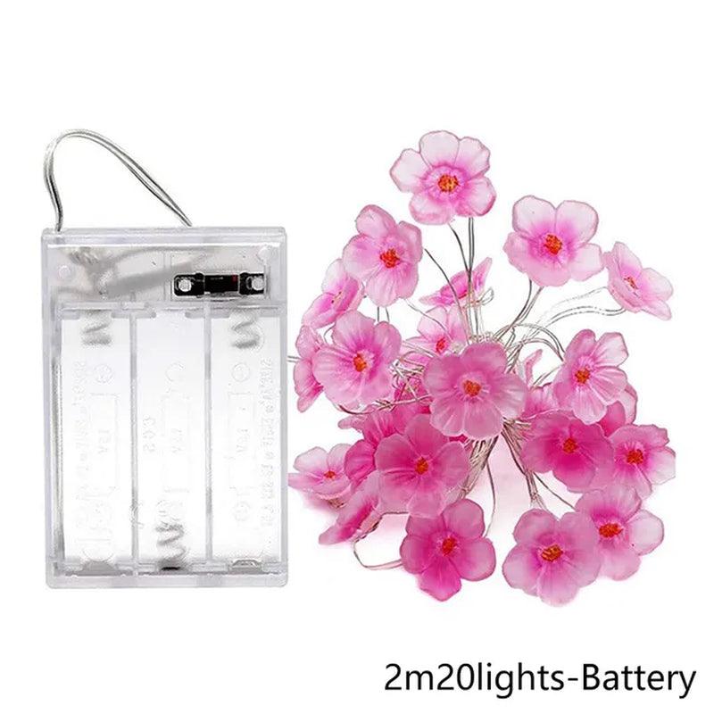 Pink Cherry Blossom String Lights - Ramkos Cozy Lights