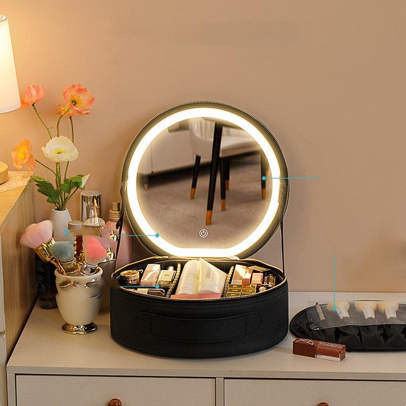 Round Smart LED Makeup Bag - Ramkos Cozy Lights